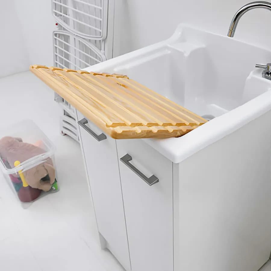 Lavapanni Domestica Colavene 50x50x86h cm con vasca e vano contenitore con 2 ante