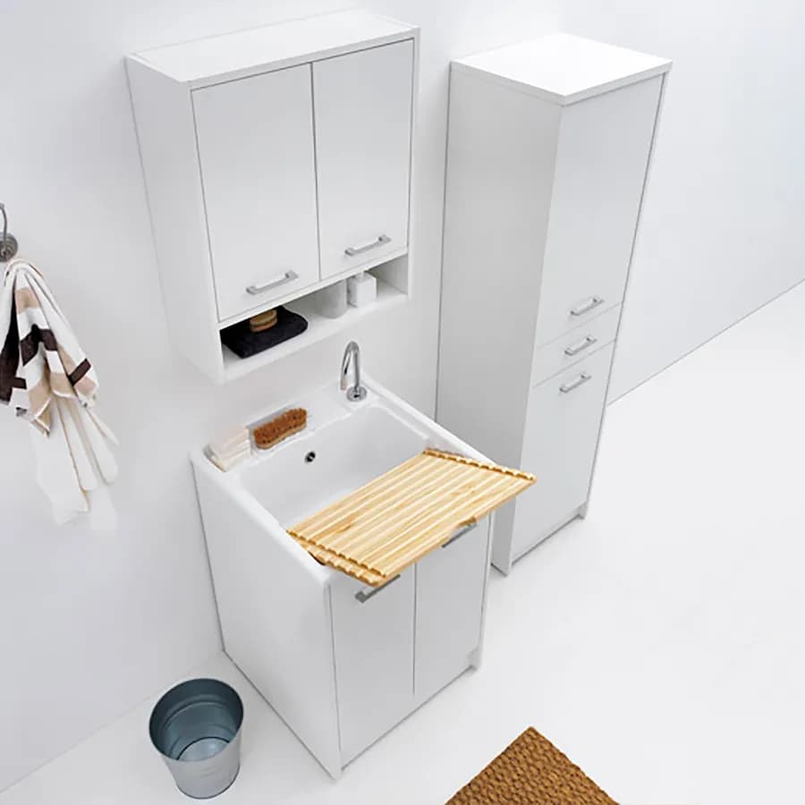Lavapanni Domestica Colavene tela bianco 60X60X86h due ante con tavola lavapanni