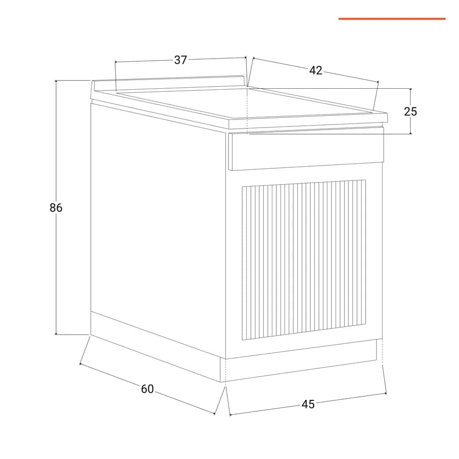 Mobile lavatoio per interno o esterno 45x60 serrandina + vasca e asse lavapanni