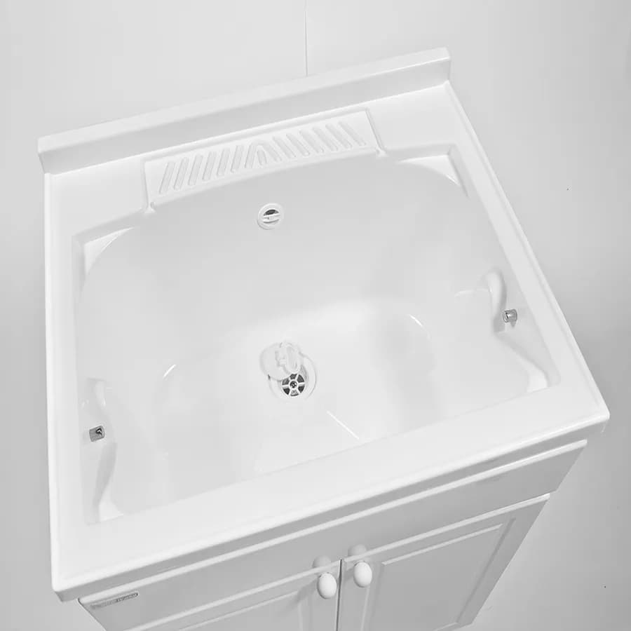 Lavatoio interno o esterno 45x50 cm con 1 anta vasca e asse lavapanni