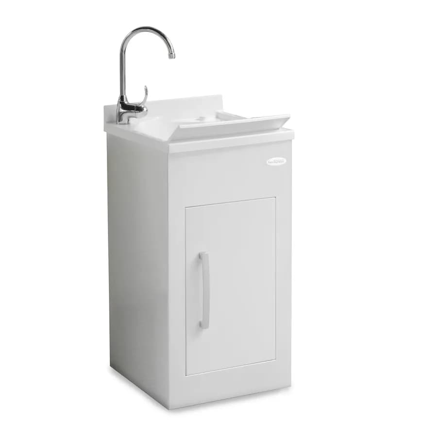 Lavatoio Montegrappa Still per esterno 45x50x85h cm bianco e vasca in termoplastico