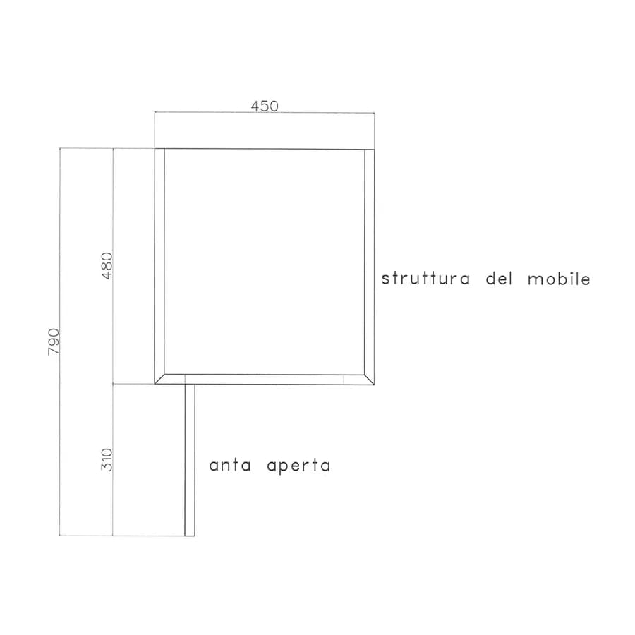 Lavatoio Montegrappa Still per esterno 45x50x85h cm bianco e vasca in termoplastico