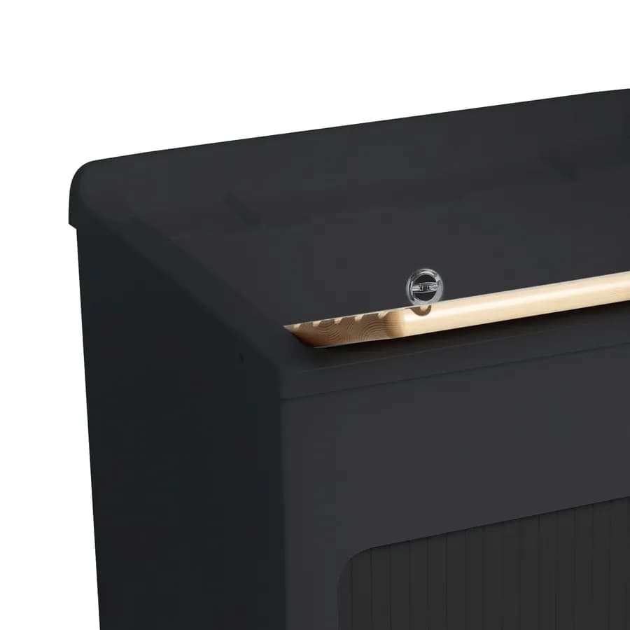 Lavatoio nero Lavacril di Colavene 60x50 cm con serrandina e tavola in legno inclusa