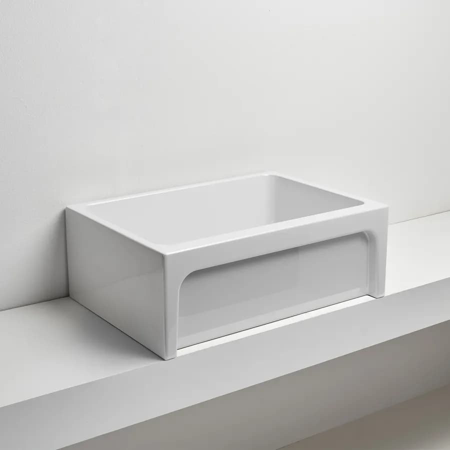 Lavello da incasso 75x50 cm bianco - Kitchen di Simas