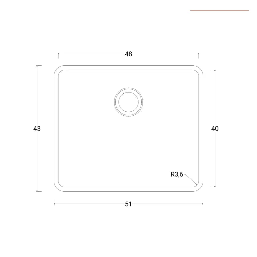 Lavello Franke Aton mono vasca 48x43 cm da sotto incasso in acciaio inox
