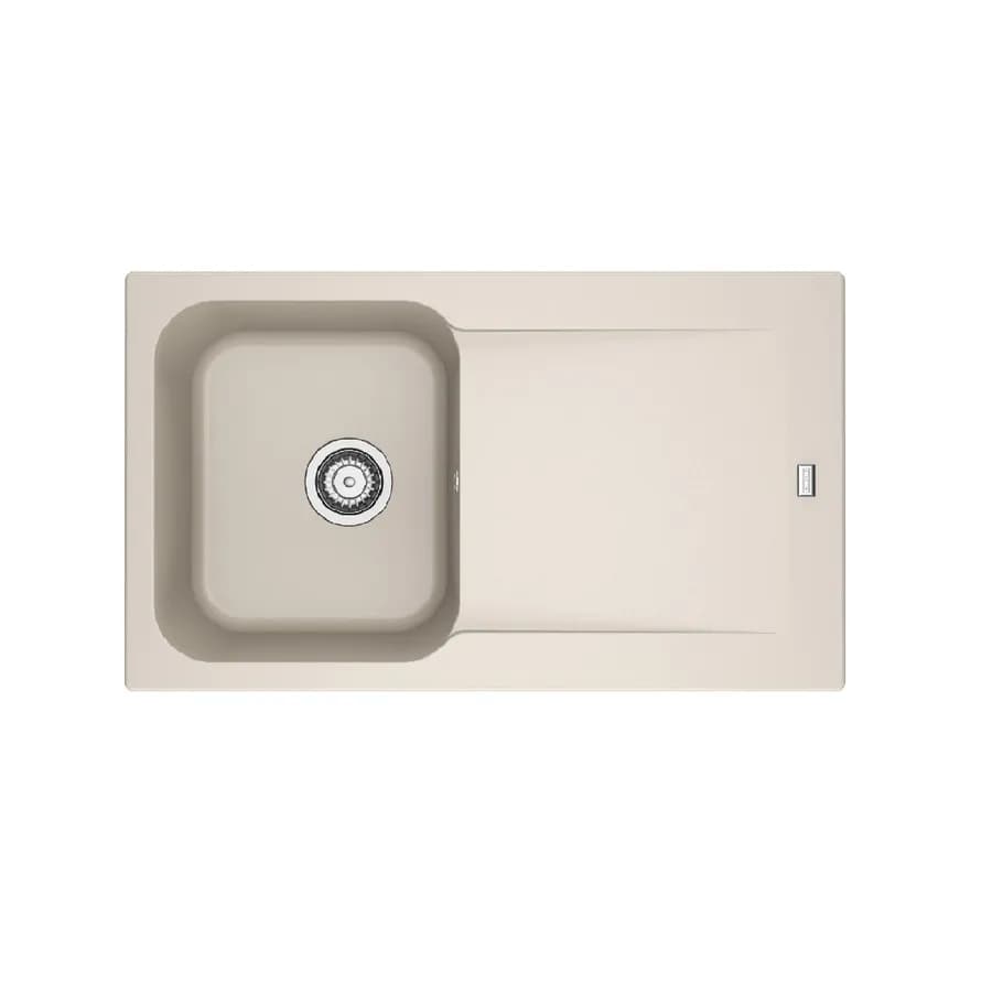 Lavello Franke Kite in tectonite beige con vasca singola e gocciolatoio