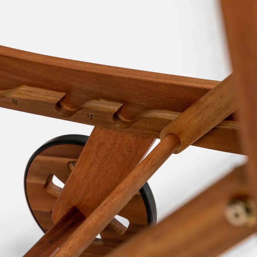 Lettino prendisole con schienale regolabile in legno di acacia - Paja
