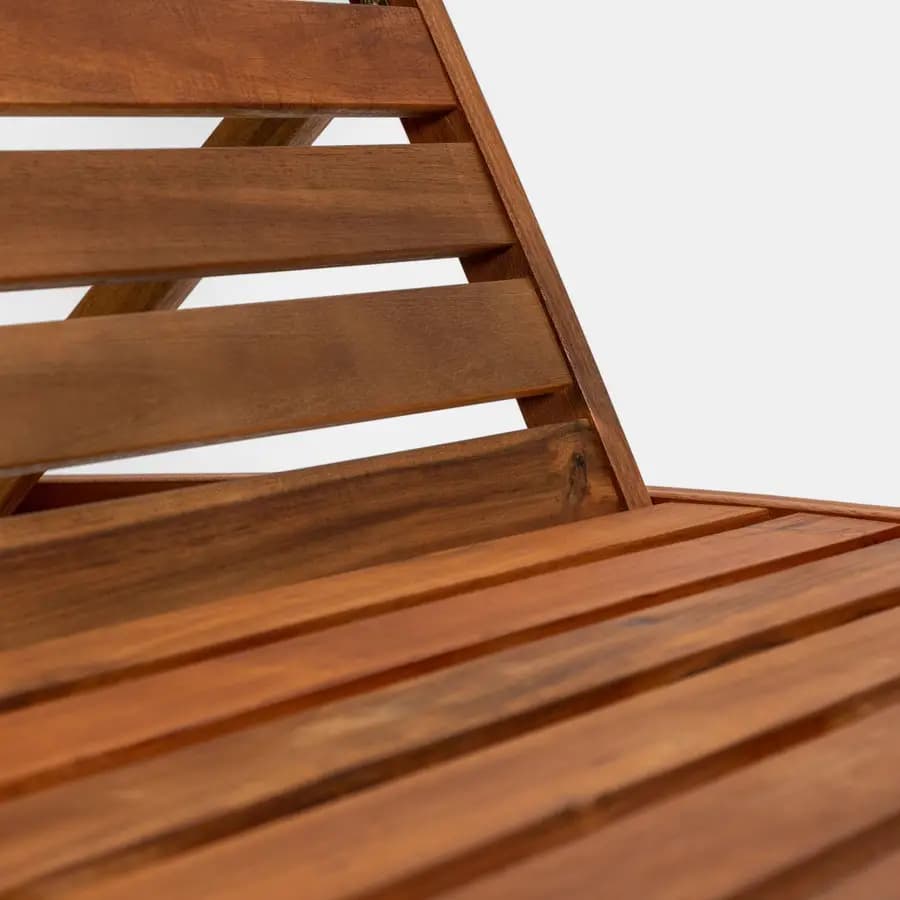Lettino prendisole con schienale regolabile in legno di acacia - Paja