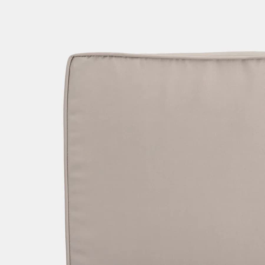 Lettino prendisole con schienale reclinabile in alluminio bianco e cuscino grigio chiaro - Elitian