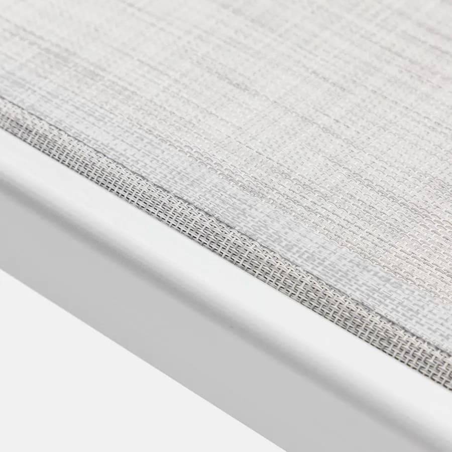 Lettino prendisole reclinabile in alluminio grigio chiaro con tettuccio - Aloha