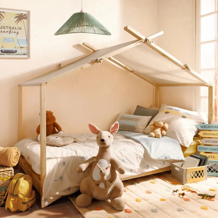 Letto a casetta per bambini 90x190 cm in legno - Homie