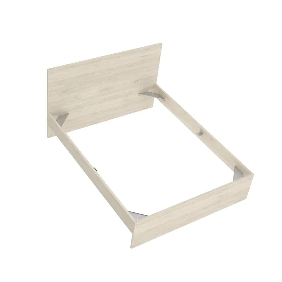 Letto matrimoniale 160x200 cm effetto rovere naturale con testata - Novak