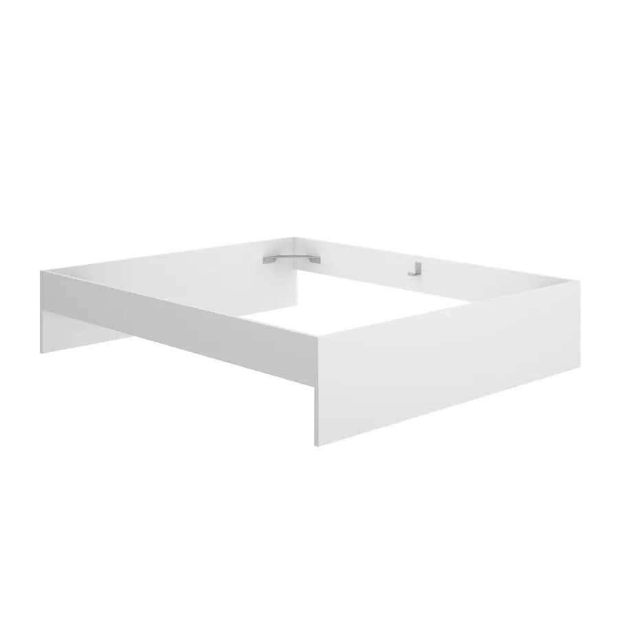 Letto matrimoniale sommier 160x200 cm in legno bianco - Novak