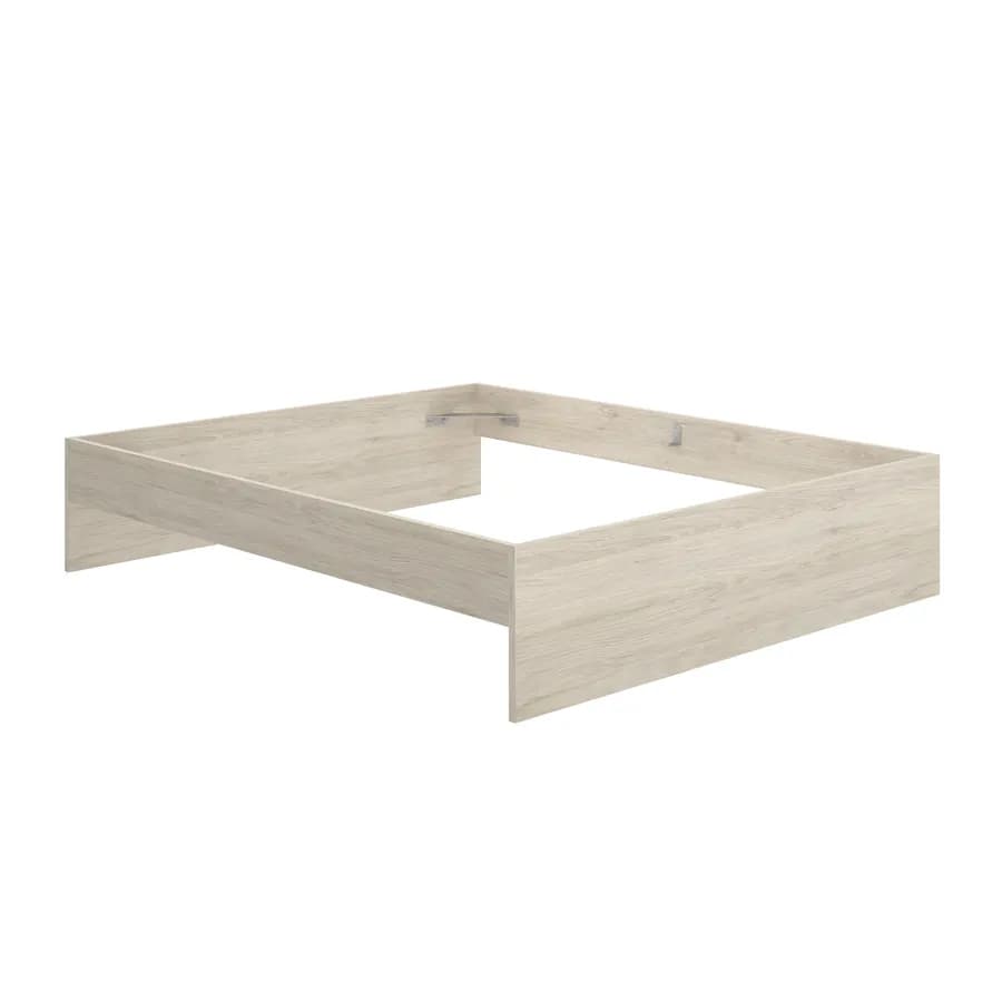Letto matrimoniale sommier 160x200 cm in legno effetto rovere naturale - Novak