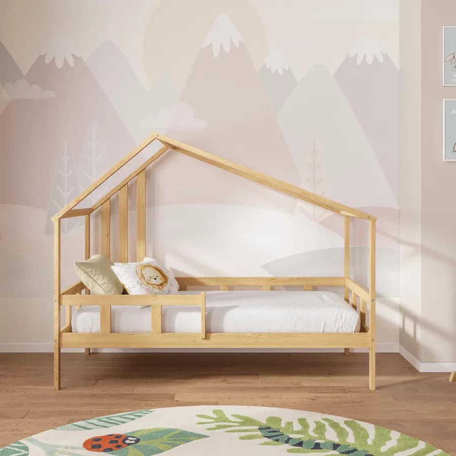 Letto per bambini 90x190 cm in legno naturale - Lollipop