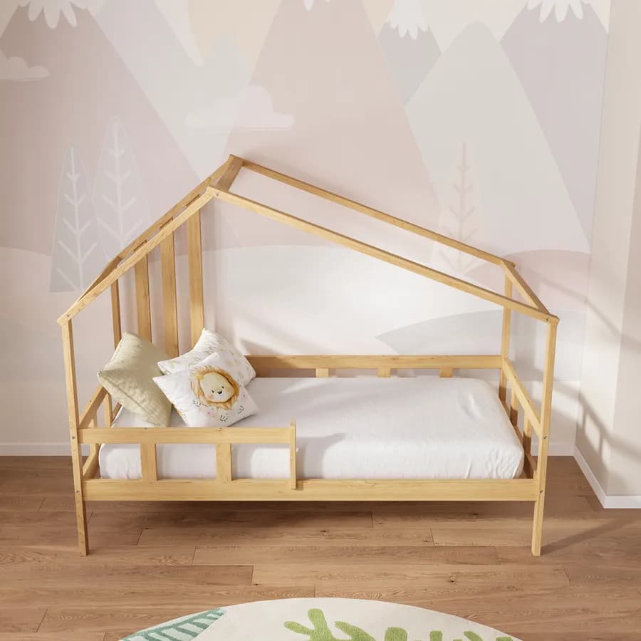 Letto per bambini 90x190 cm in legno naturale - Lollipop