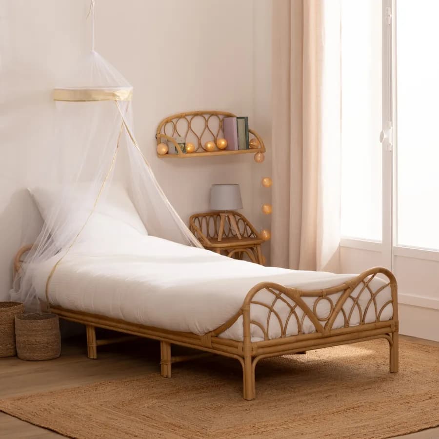 Letto per bambini 80x180 cm in legno rattan - Rattantouille