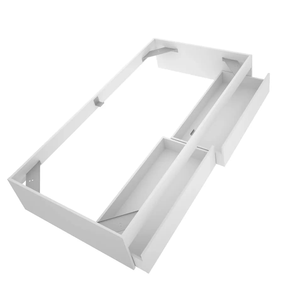Letto singolo 90x190 cm bianco con 2 cassetti - Novak