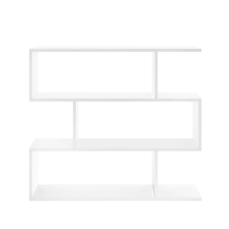 Libreria 110x96h cm in legno bianco - Leslie