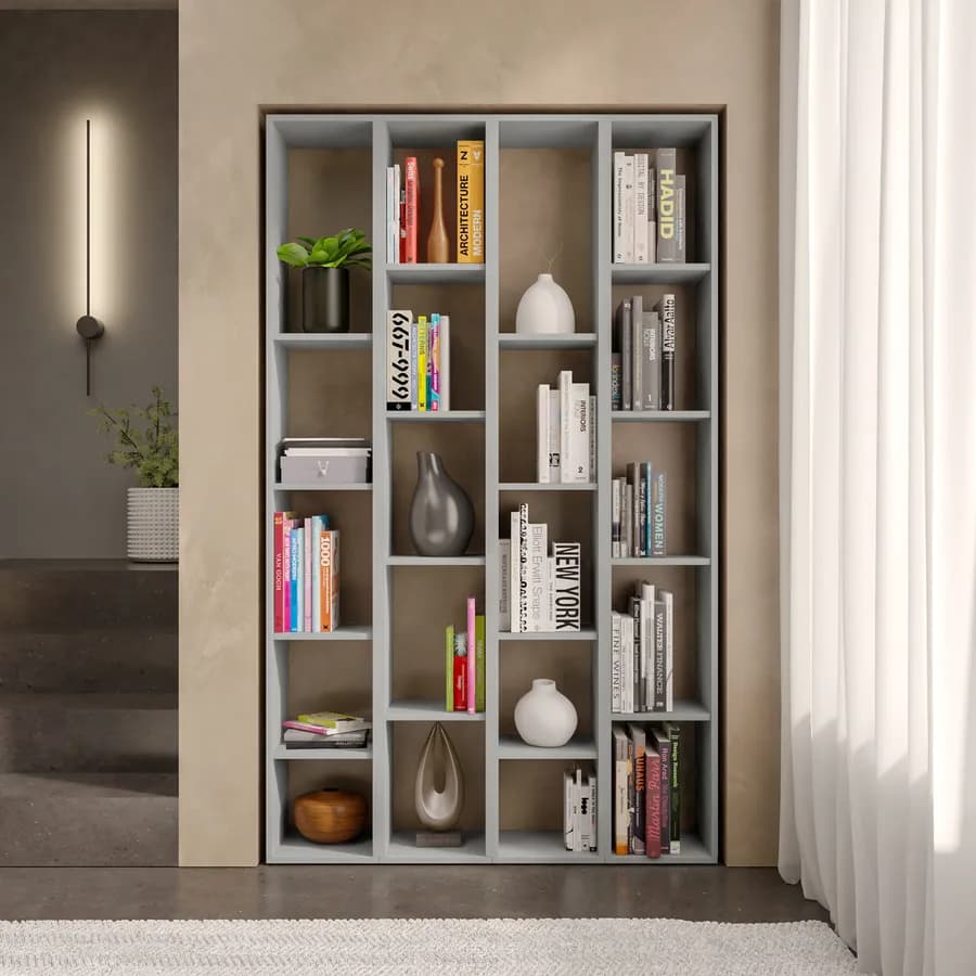 Libreria 111x185h cm 4 elementi ardesia - Clary