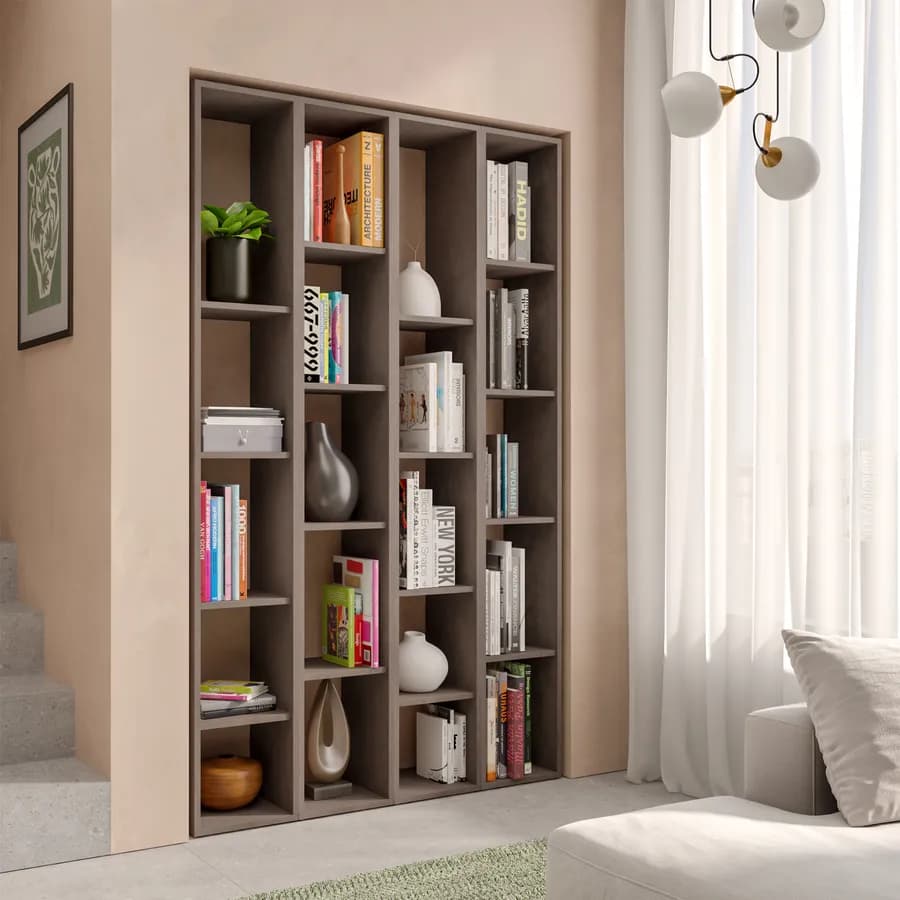Libreria 111x185h cm 4 elementi bronzo - Clary