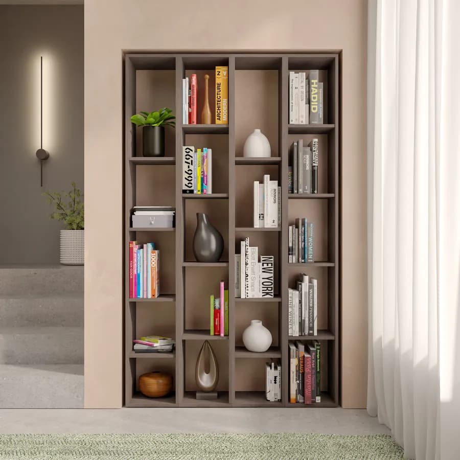 Libreria 111x185h cm 4 elementi bronzo - Clary