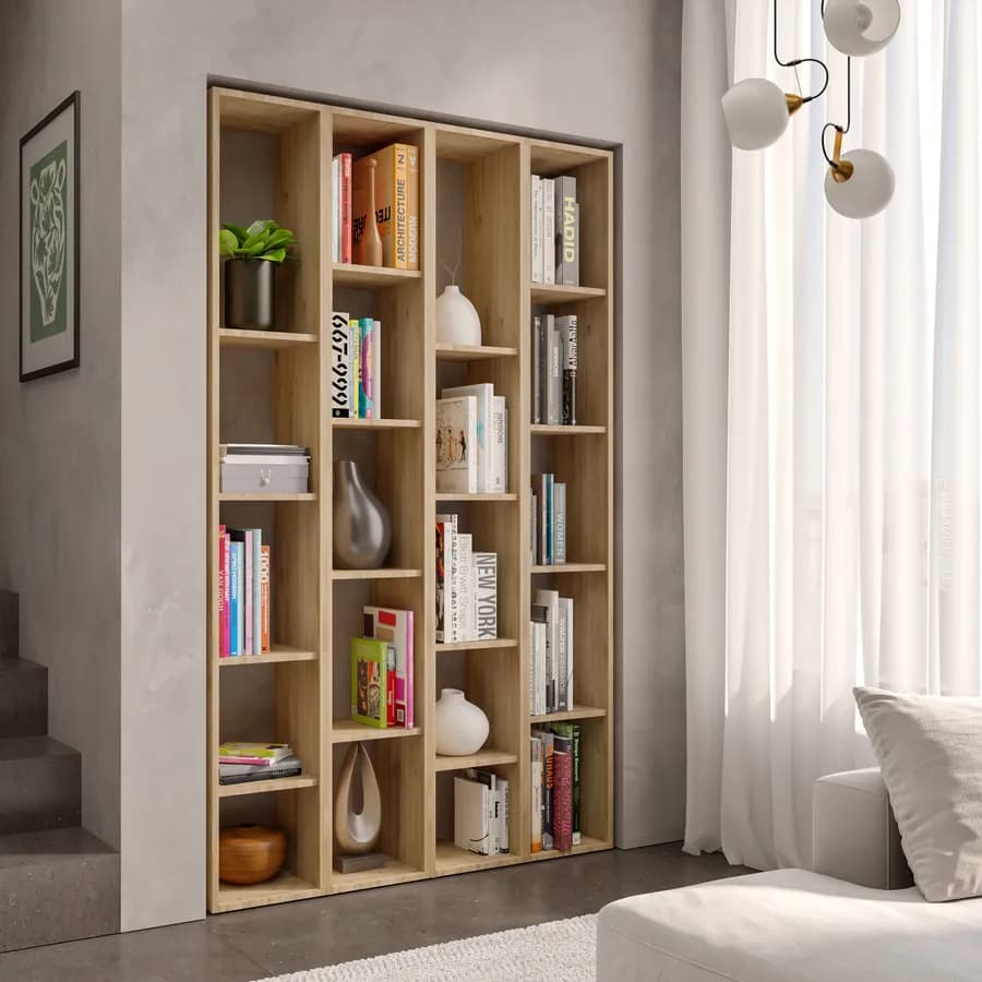 Libreria 111x185h cm 4 elementi cadiz - Clary