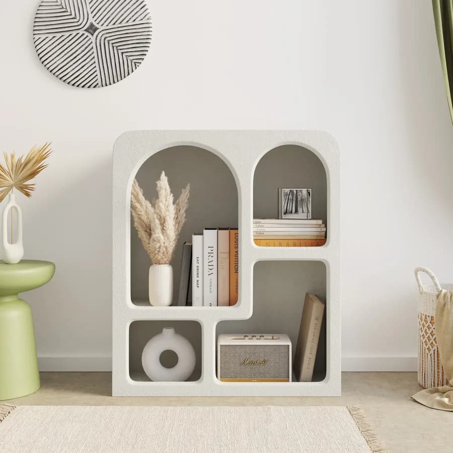 Libreria 60x80h cm beige effetto pietra - Hermosa