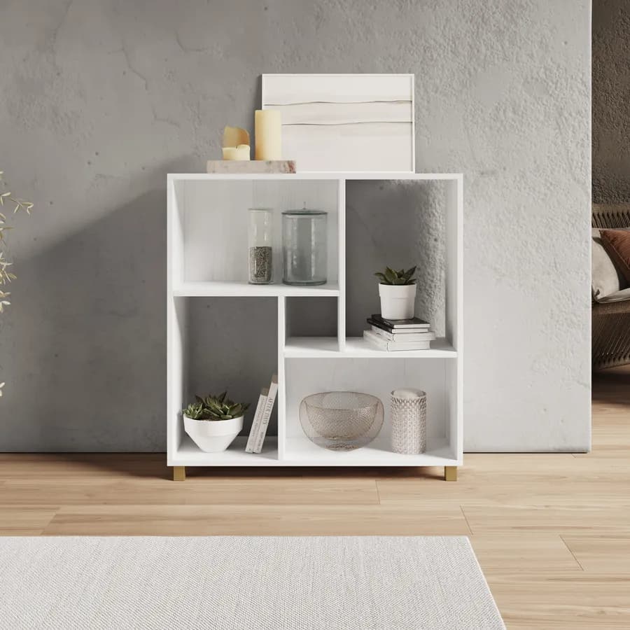 Libreria 80x84 h cm bianco effetto legno - Elvira