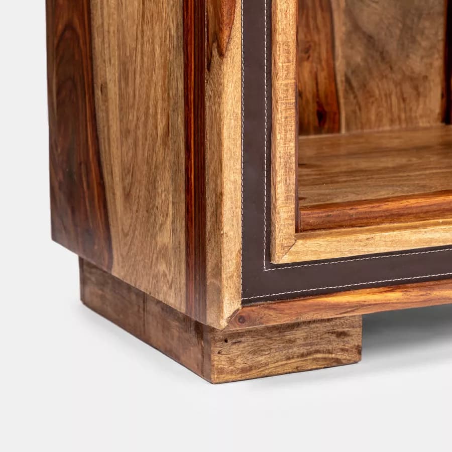 Libreria 88x38 cm in legno con 2 cassetti - Freia Sheesham