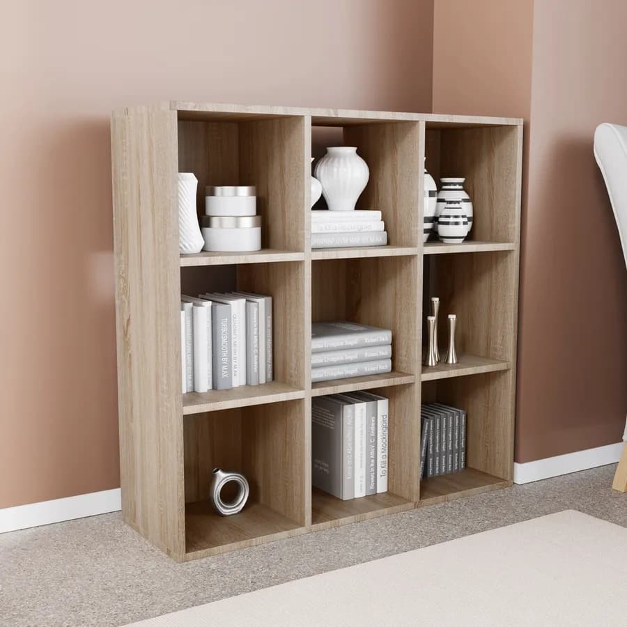 Libreria 92x92h cm in legno rovere - Artik