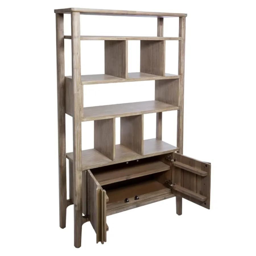 Libreria 95x180h cm in legno di acacia - Pareha