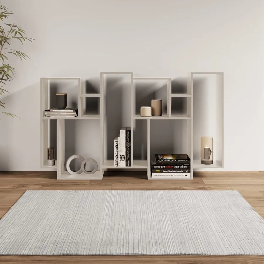 Libreria 96x169h cm in legno cashmere opaco - Kantiko