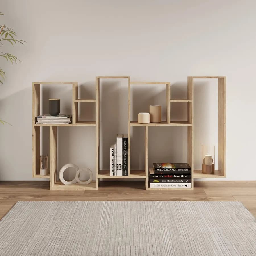 Libreria 96x169h cm in legno rovere - Kantiko