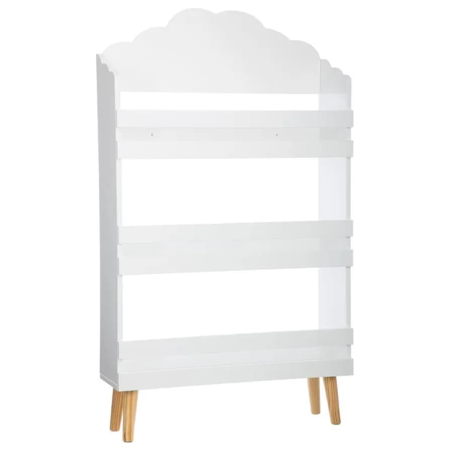Libreria nuvola per bambini 58x100h cm in legno bianco - Nuvy