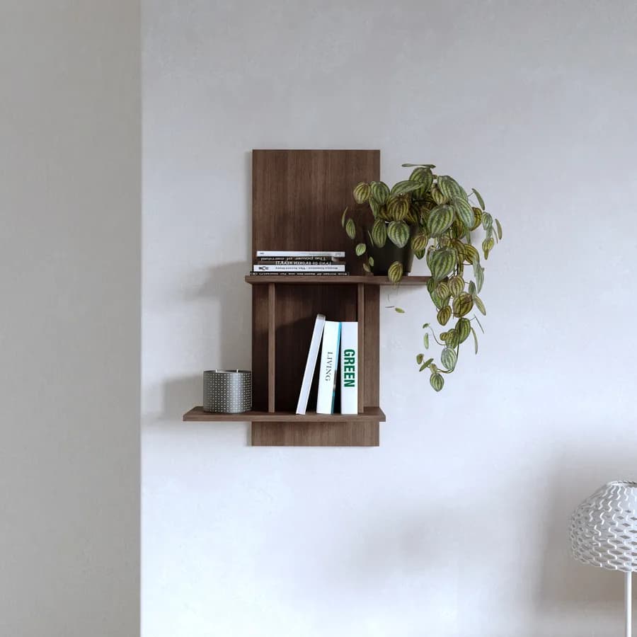 Libreria sospesa 56x70h cm effetto noce - Eldora