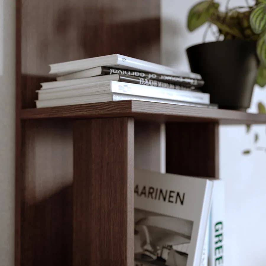 Libreria sospesa 56x70h cm effetto noce - Eldora