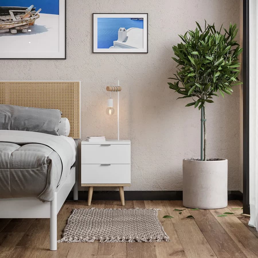 Lume 50,5 h cm in metallo bianco e sostegni in legno