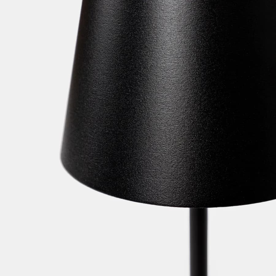 Lampada da tavolo portatile LED in metallo 11x38 cm nero