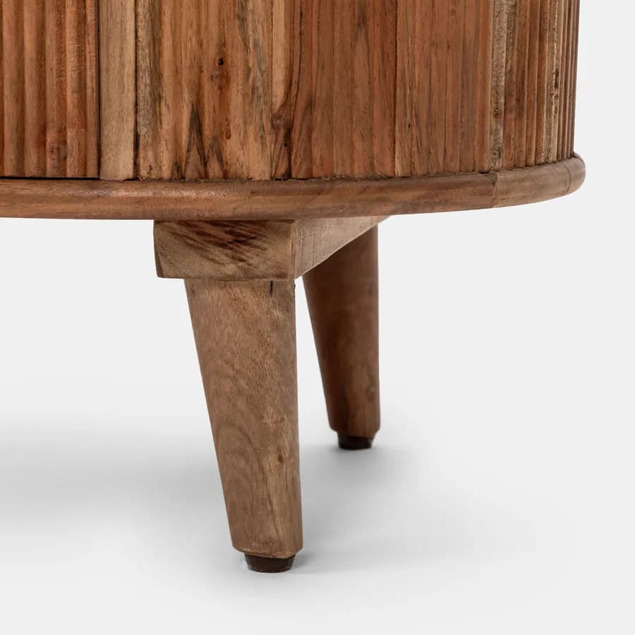Madia 118x75h cm in legno di acacia cannettato con due ante - Reed
