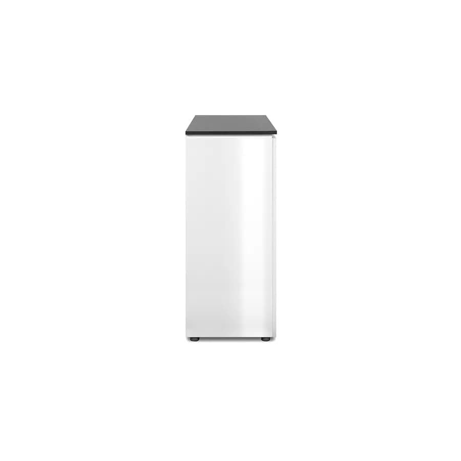 Madia 133x92h cm top grigio scuro con 2 ante e 3 cassetti in legno bianco - Normandy
