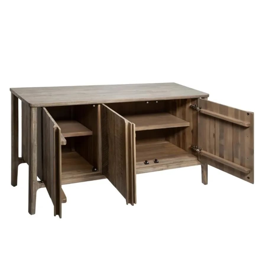 Madia 160x80h cm con tre ante in legno di acacia - Pareha