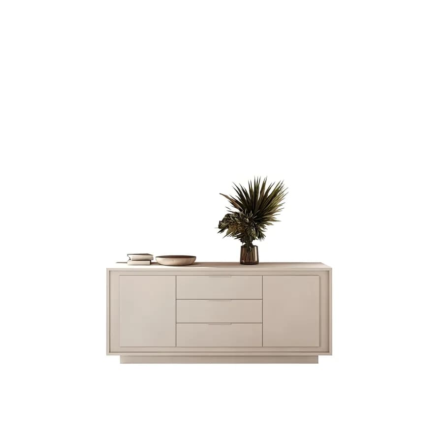 Madia 180x80h cm cashmere opaco con 2 ante e 3 cassetti - Moen