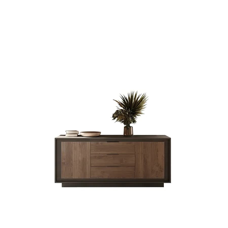 Madia 180x80h cm lava con 2 ante e 3 cassetti mercure - Moen