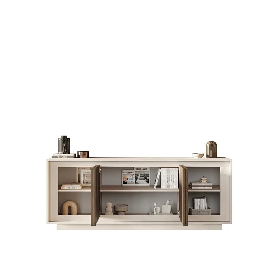 Madia 207x80h cm cashmere opaco con 4 ante mercure - Moen