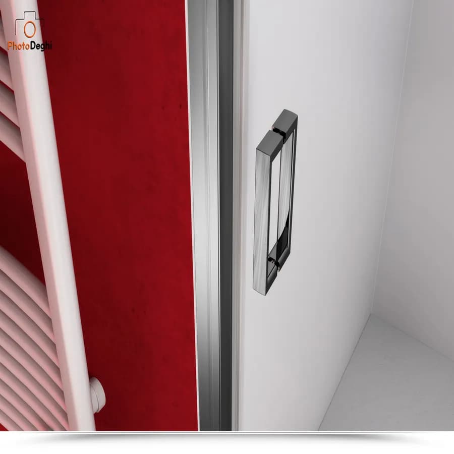 Set maniglie di ricambio squadrate cromato per box doccia - Young