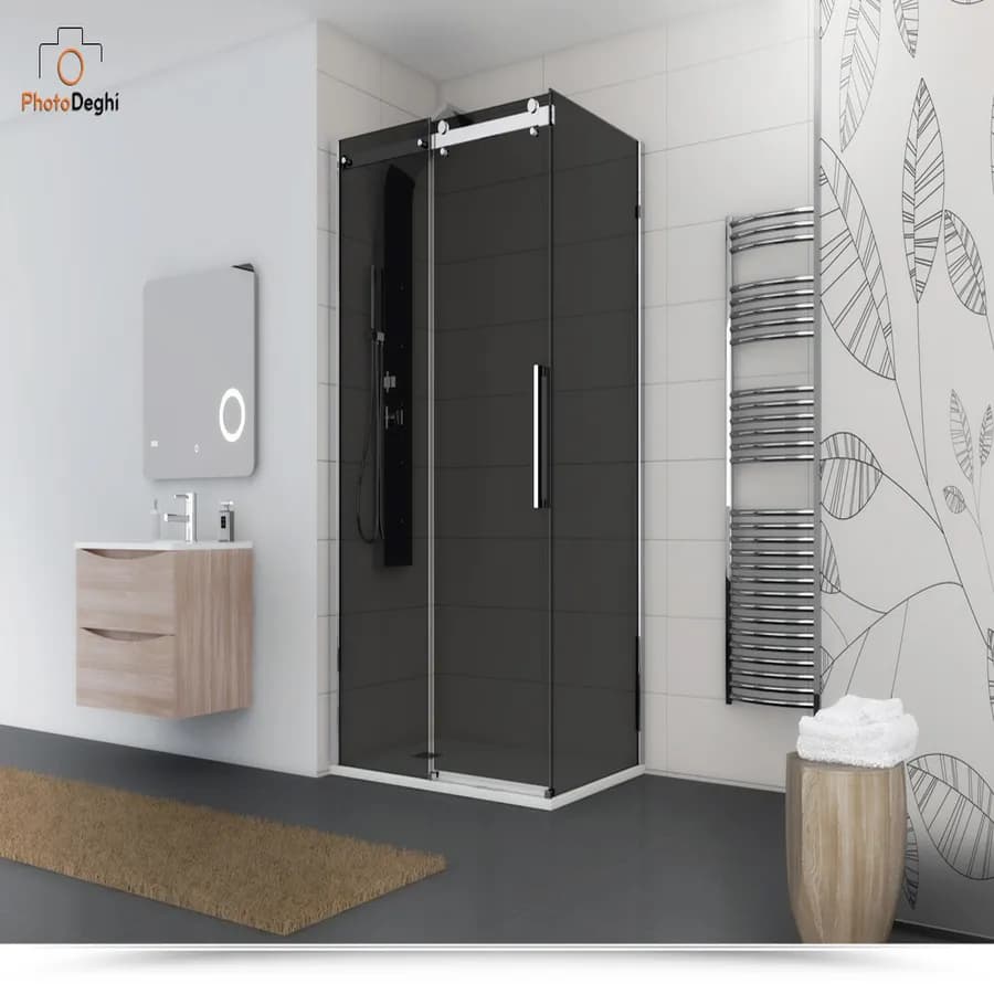 Set maniglie di ricambio cromato per box doccia - Lucy
