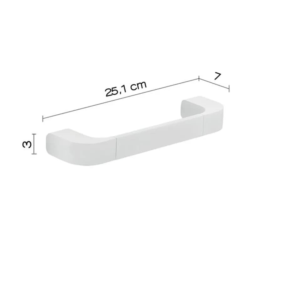 Maniglione di sicurezza 25 cm in acciaio inox e cromall bianco - Outline di Gedy
