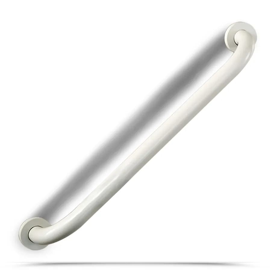Maniglione di sicurezza 37 cm per bagno in acciaio bianco