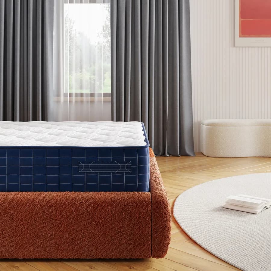 Materasso una piazza e mezza a molle 120x190 cm in Elastic Foam con rivestimento Aloe h 22 cm - Bounce Comfort